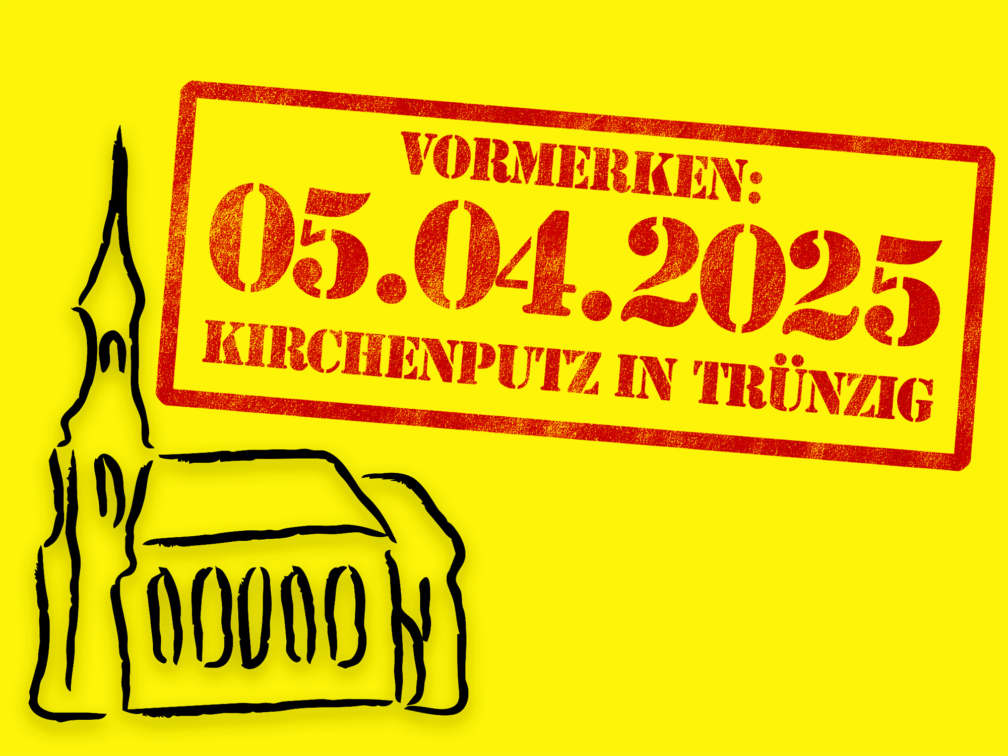 2025 Kirchenputz April gelb